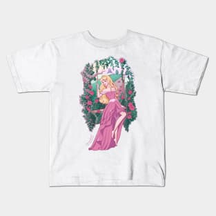 Sleeping Princess on a Swing Kids T-Shirt